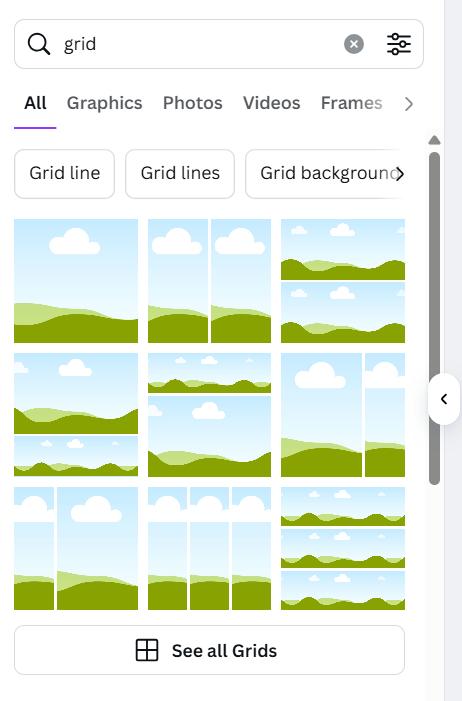 Bố cục lưới trong Canva